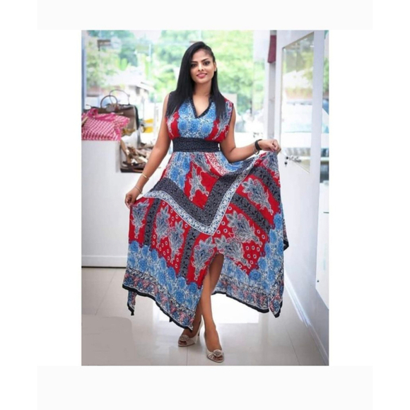 Bila Dresses & Skirts - Bila Women's Maxi , XXL, Red & Blue boho nwot dansk dress stretch waist maxi